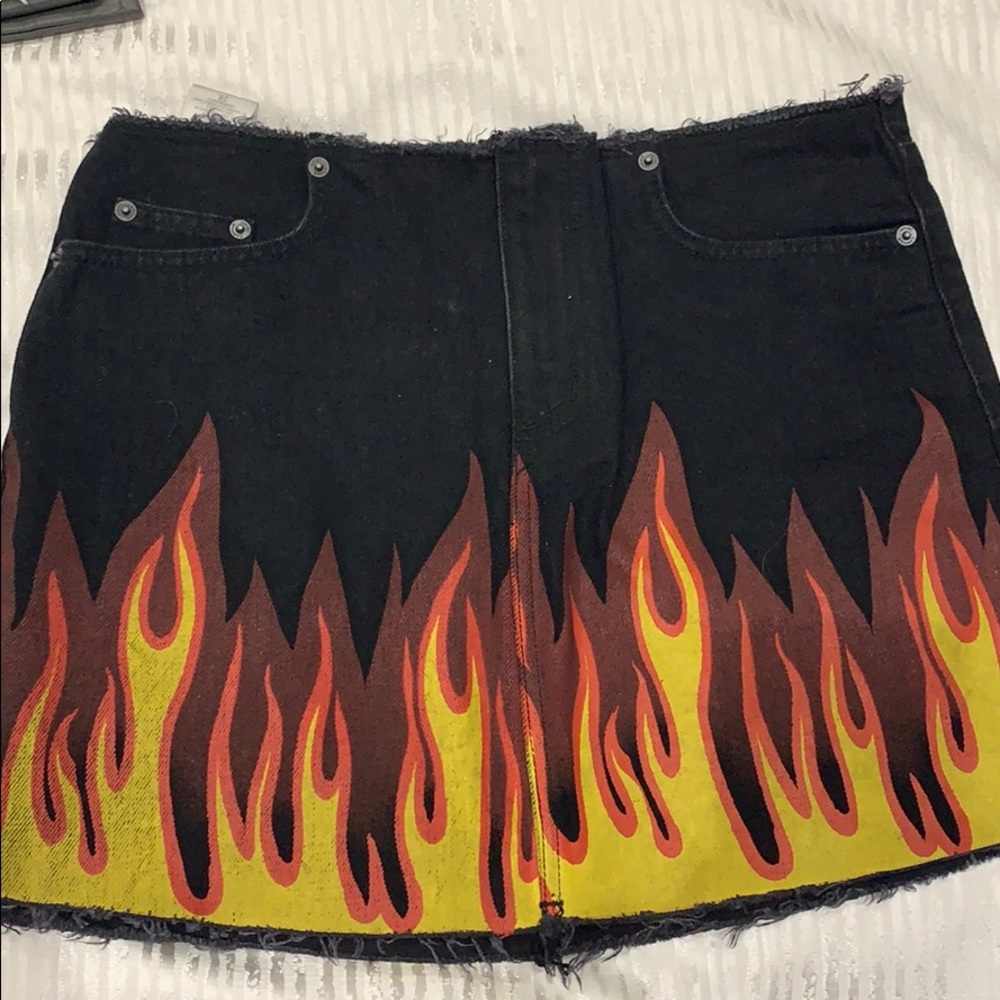 SOLD Flames Mini skirt